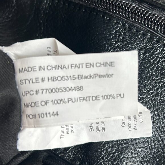 Vtg Celine Dion Y2K/Hobo Shoulder Bag/Crossbody Bag, made  of 100 PU in Black - Picture 16 of 17